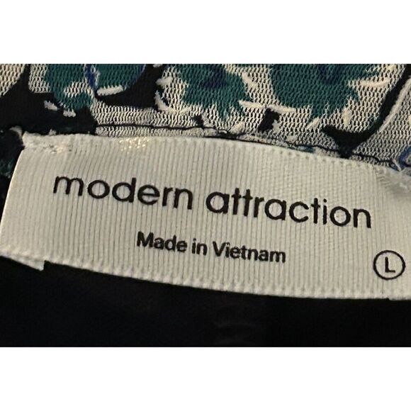 Modern Attraction Women’s Size Large Black Floral Pull On Midi Skirt - Picture 3 of 4